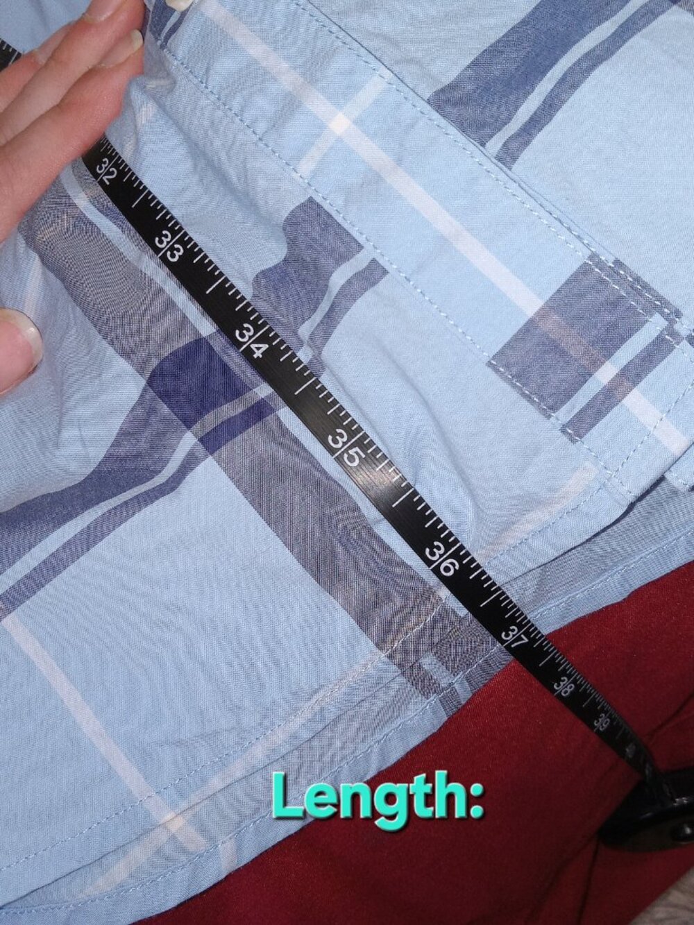 UNTUCKit Women's Plaid Cotton Short Sleeve Caroline Shirt Dress Blue Size 6 - Picture 12 of 15